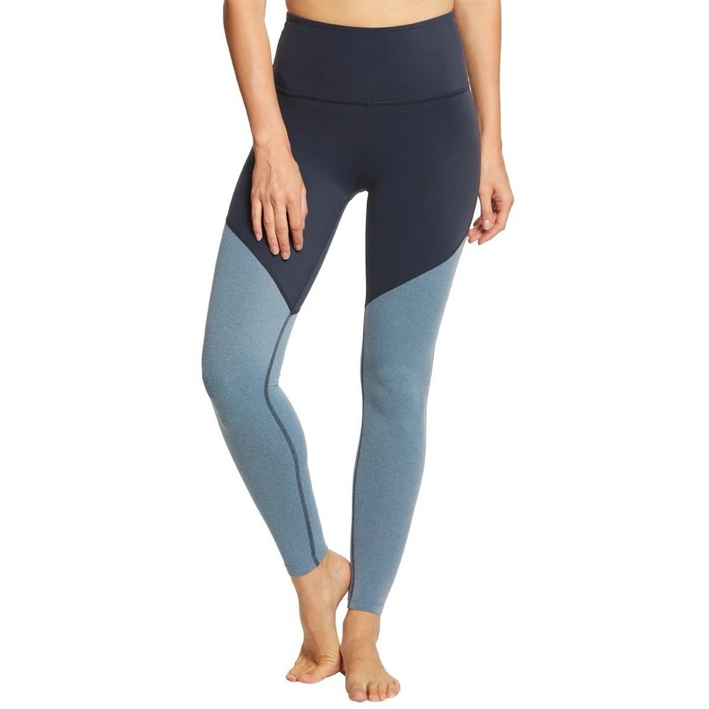 Beyond Yoga Colorblock Leggings Large Blue Activewear High Waist Pilates Gym